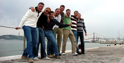 Lissabon Doca Tejo Gruppenfoto Urlaub