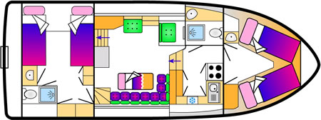 Boot Kilkenny Klasse Decksplan